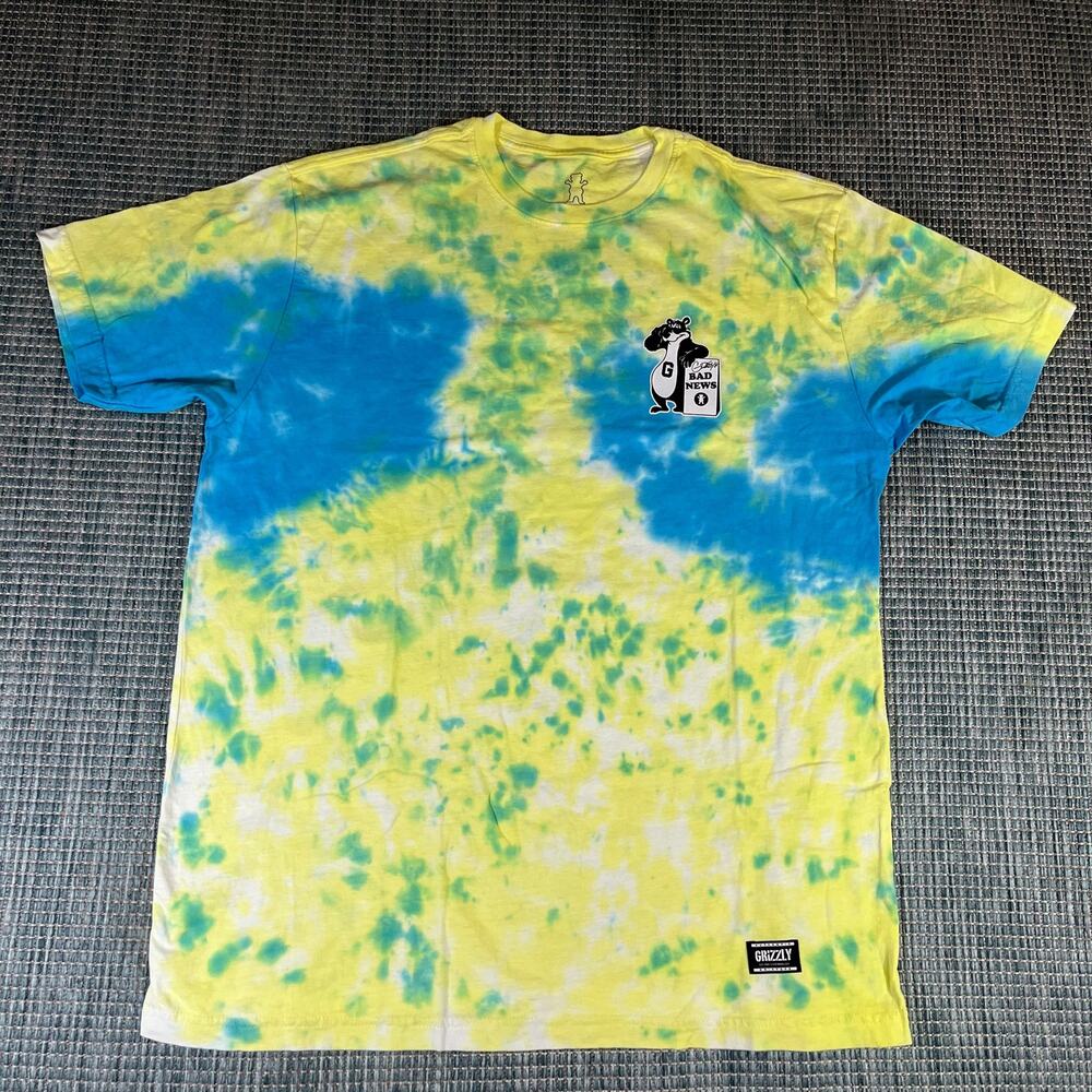 Grizzly Too Slow Tie dye Men’s Sz 2XL New Skateboard T shirt